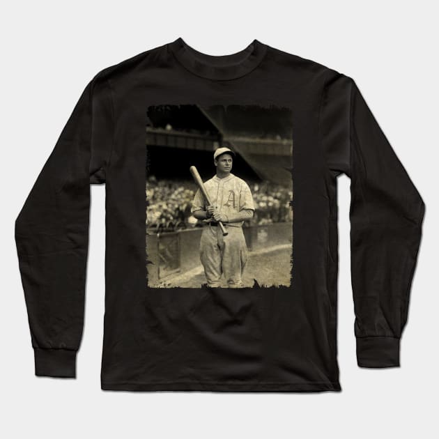 Jimmie Foxx, 1933 in Philadelphia Athletics Long Sleeve T-Shirt by PESTA PORA